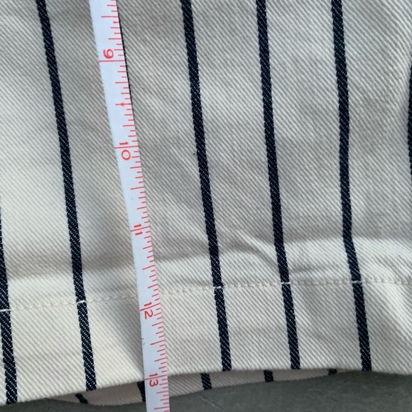 Madwell Cream/Black Canvas Buttoned shorts 26 - Picture 7 of 9